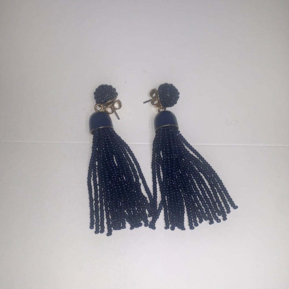 Navy Blue beaded earrings